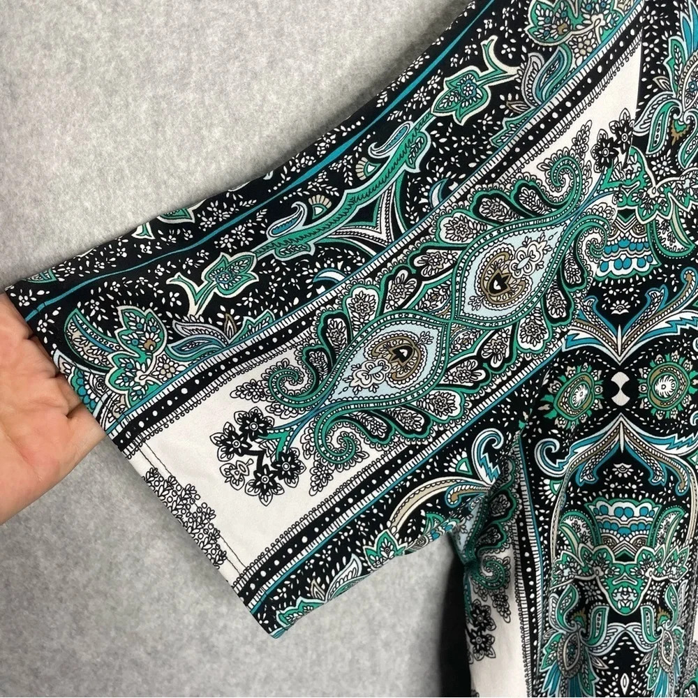 SET Chico’s Traveler’s Paisley Palooza Crop Wide Leg Pants and Top SET - Picture 8 of 12